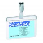 Durable Self-Laminating Name Badge 54x90mm with Plastic Clip - Transparent (Pack 25) - 814919 11167DR