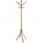 Alba Cafe Coat Stand 5 Double Pegs Light Wood - PMCAFE C 11178AL