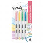 Sharpie S-Note Creative Permanent Marker Chisel Tip Assorted Colours (Pack 4) 2138234 11179NR