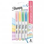 Sharpie S-Note Creative Permanent Marker Chisel Tip Assorted Colours (Pack 4) 2138234 11179NR