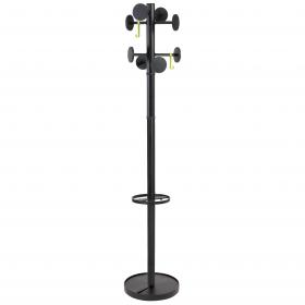 Alba Stan3 Coat Stand 8 Pegs Black PMSTAN3 N 11185AL