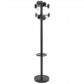 Alba Stan3 Coat Stand 8 Pegs Black PMSTAN3 N 11185AL