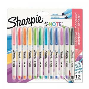 Sharpie S-Note Creative Permanent Marker Chisel Tip Assorted Colours