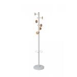 Alba Music Coat Stand 6 Pegs Wood and White - PMMUSIC BC 11213AL