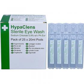 HypaClens Sterile Eyewash 20ml Pods (Pack 25) - E401APK25 11234FA