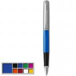 Parker Jotter Fountain Pen BlueStainless Steel Barrel Blue and Black Ink - 2096858 11295NR