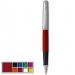 Parker Jotter Fountain Pen Red/Stainless Steel Barrel Blue and Black Ink - 2096872 11309NR