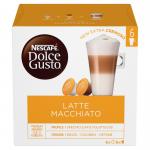 Nescafe Dolce Gusto Latte Macchiato Coffee 16 Capsules (Pack 3) - 12416323 11326NE