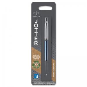 Parker Jotter Ballpoint Pen Waterloo BlueChrome Barrel Blue Ink -