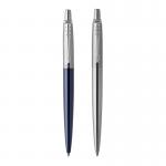 PARKER Jotter London Duo Discovery Pack Royal Blue Barrel Ballpoint Pen with Blue Ink and Stainless Steel Barrel Gel Ink Pen with Black Ink - 2033156 11365NR