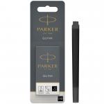 Parker Quink Long Ink Refill Cartridge for Fountain Pens Black (Pack 10) - 1950206 11379NR