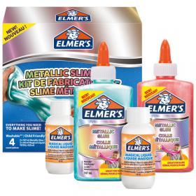 Elmers Metallic Slime Kit Includes Metallic PVA Glue and Magical Liquid Slime Activator - 4 Piece Kit - 2109483 11400NR