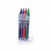 Pilot Set2Go G-207 Retractable Gel Rollerball Pen 0.7mm Tip 0.39mm Line BlackBlueGreenRed (Pack 4) - 3131910551652 11431PT