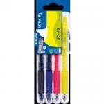 Pilot Set2Go G-207 Retractable Gel Rollerball Pen 0.7mm Tip 0.39mm Line Black/Blue/Yellow/Neon Pink (Pack 4) 11438PT