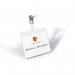 Durable Security Name Badge 60x90mm with Metal Clip Includes Blank Insert Cards Transparent (Pack 25) - 800319 11440DR