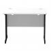 Impulse 1000 x 600mm Straight Desk White Top Black Cantilever Leg I004303 11448DY