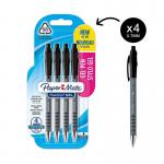 Paper Mate Flexgrip Gel Rollerball Pen 0.7mm Line Black (Pack 4) - 2108209 11449NR
