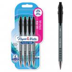 Paper Mate Flexgrip Gel Rollerball Pen 0.7mm Line Black (Pack 4) - 2108209 11449NR