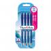 Paper Mate Flexgrip Gel Rollerball Pen 0.7mm Line Blue (Pack 4) - 2108215 11456NR