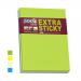 ValueX Extra Sticky Notes 203x150mm 45 Sheets Per Pad Neon Assorted Colours (Pack 4) - 21849 11458HP