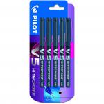 Pilot V5 Hi-Tecpoint Liquid Ink Rollerball Pen 0.5mm Tip 0.3mm Line Black (Pack 5) - 3131910541103 11459PT