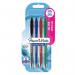 Paper Mate Flexgrip Gel Rollerball Pen 0.7mm Line BlackBlueGreenRed (Pack 4) - 2108216 11463NR