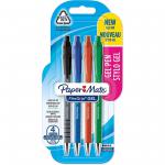 Paper Mate Flexgrip Gel Rollerball Pen 0.7mm Line BlackBlueGreenRed (Pack 4) - 2108216 11463NR