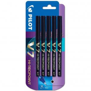 Pilot V7 Hi-Tecpoint Liquid Ink Rollerball Pen 0.7mm Tip 0.5mm Line