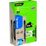 Pilot G-207 Retractable Gel Rollerball Pen 0.7mm Tip 0.39mm Line Black Greenpack (Pack 12 + 12 Refills) - WLT556176 11480PT