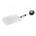 Durable Enclosed Duo Security Pass Holder 54x87mm with Badge Reel Holds 2 IDSecurity Cards Transparent (Pack 10) - 822419 11482DR