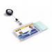 Durable Enclosed Duo Security Pass Holder 54x87mm with Badge Reel Holds 2 IDSecurity Cards Transparent (Pack 10) - 822419 11482DR