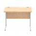 Impulse 1000 x 800mm Straight Desk Maple Top Silver Cantilever Leg MI000348 11504DY