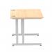 Impulse 1000 x 800mm Straight Desk Maple Top Silver Cantilever Leg MI000348 11504DY