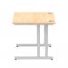 Impulse 1000 x 800mm Straight Desk Maple Top Silver Cantilever Leg MI000348 11504DY