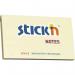 Stickn FSC Sticky Notes 76x127mm 100 Sheets Per Pad Pastel Yellow Plastic Free Packaging (Pack 12) - 21898 11507HP