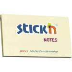 Stickn FSC Sticky Notes 76x127mm 100 Sheets Per Pad Pastel Yellow Plastic Free Packaging (Pack 12) - 21898 11507HP