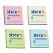 Stickn Recycled Sticky Notes 76x76mm 100 Sheets Per Pad Assorted Colours (Pack 12) - 21433WP 11528HP