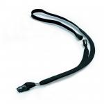 Durable Textile Lanyard with Plastic Clip - 10mm Wide x 440mm Long - Includes Safety Release - Black (Pack 10) - 811901 11531DR
