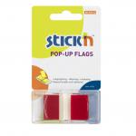Valuex Pop-Up Flags Page Markers 45x25mm Red (Pack 50) - 26021 11542HP