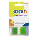 Valuex Pop-Up Flags Page Markers 45x25mm Green (Pack 50) - 26023 11549HP