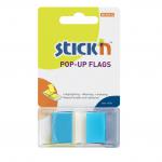 Valuex Pop-Up Flags Page Markers 45x25mm Blue (Pack 50) - 26024 11556HP