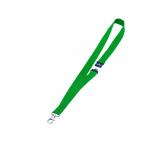 Durable Textile Lanyard with Snap Hook - 20mm Wide x 440mm Long - Includes Safety Release - Green (Pack 10) - 813705 11573DR