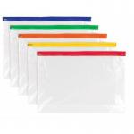 Tiger Polythene Zippy Bags A3 Assorted Colour Zips (Pack 25) - 302137 11584TG