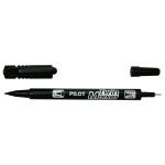 Pilot Begreen Twin Tip Permanent Marker Extra Fine 0.45mm and Fine 0.5mm Line Black (Pack 10) - 4902505342080 11592PT