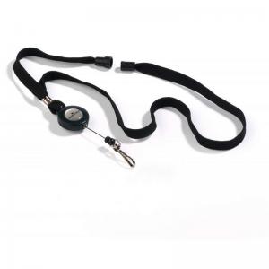 Durable Textile Lanyard with Badge Reel and Spring Hook 10 x 440mm