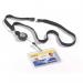 Durable Textile Lanyard with Badge Reel and Spring Hook 10 x 440mm Includes Safety Release Black (Pack 10) - 822301 11601DR