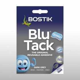 Bostik Blu Tack Original Reusable Adhesive Handy Pack 45g Dark Grey (Pack 12) - 30623312 11612BK