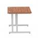 Impulse 1000 x 800mm Straight Desk Walnut Top Silver Cantilever Leg MI001899 11623DY