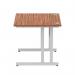 Impulse 1000 x 800mm Straight Desk Walnut Top Silver Cantilever Leg MI001899 11623DY