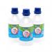 This photo features three bottles of Wallace Cameron Astroplast Saline Eye Wash, each holding 500ml. The packaging is modern and sleek with clear labeling. The bottles are standing upright and there is a sense of urgency in the image.
